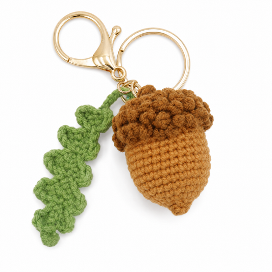 Hand-Crochet - Cozy Handmade Acorn Keychain