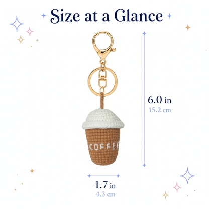Hand-Crochet Coffee Cup Yarn Keychai