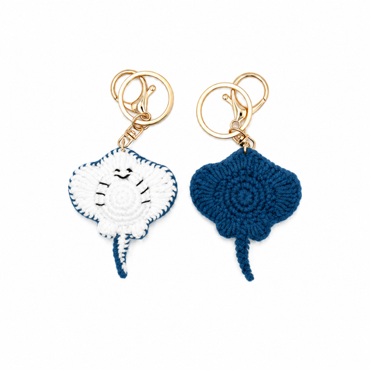Stingray Crochet Keychain - Ocean Animal Bag Charm