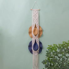 Load image into Gallery viewer, Handcrafted Macramé Hat Organizer for Stylish Wall Display - Diamond
