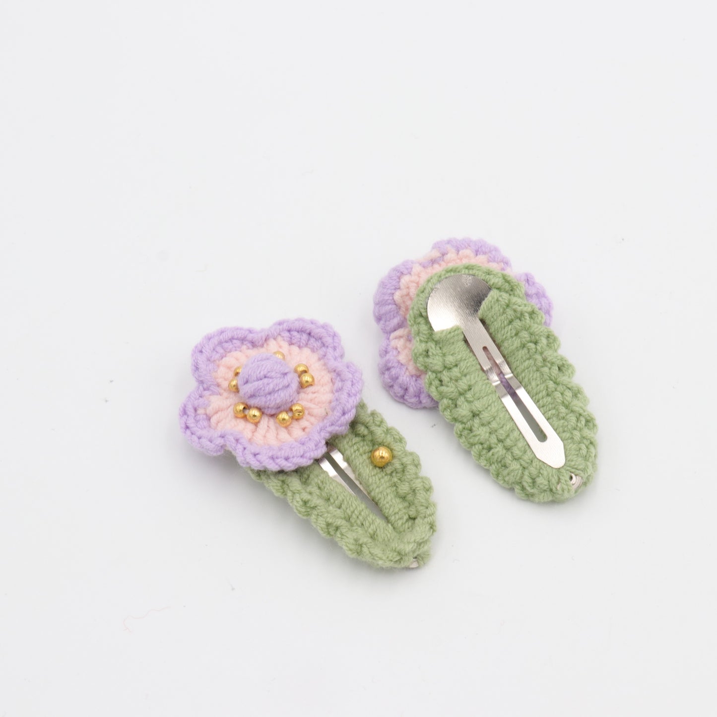 Anemone Floral Crochet Hair Clip