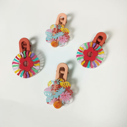 Artsy Flora & Fauna Hair Clips Set of 2