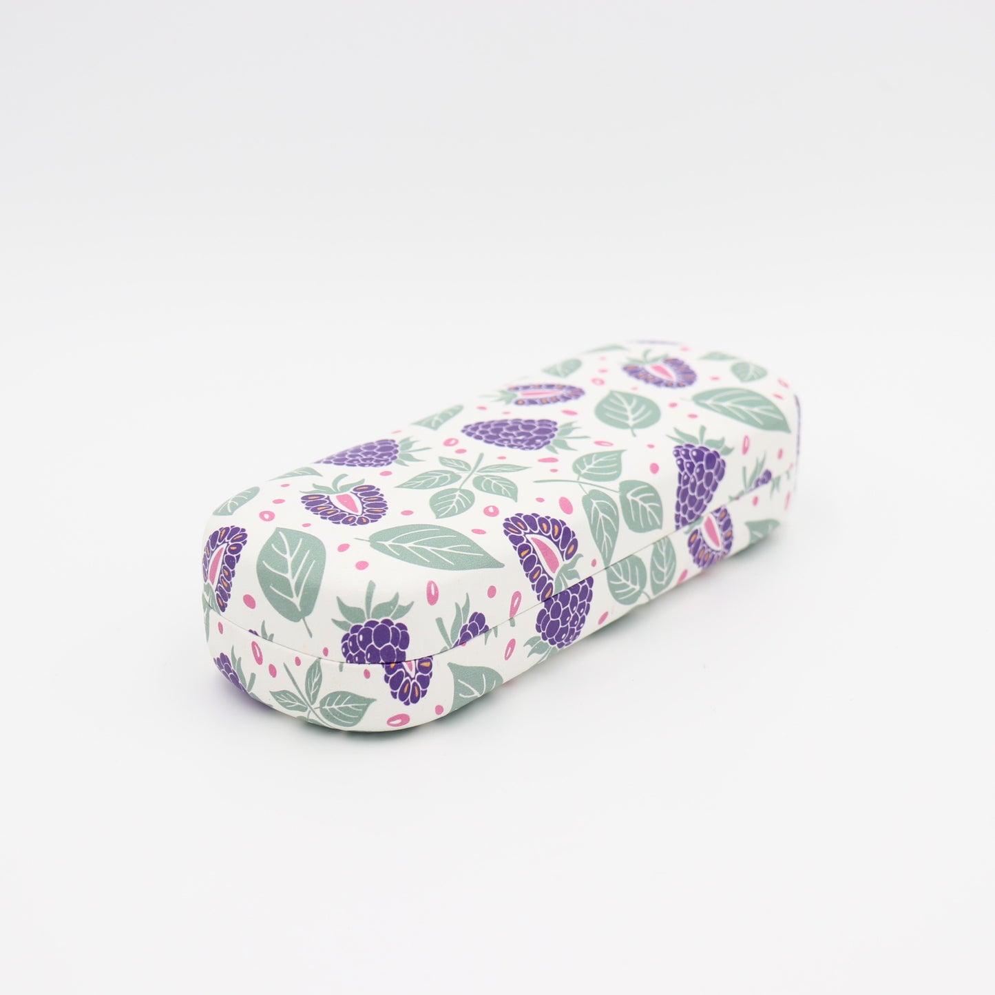 Blackberry Pattern Hard Shell Glasses Case – Fruit Eyeglass Box with Soft Lining