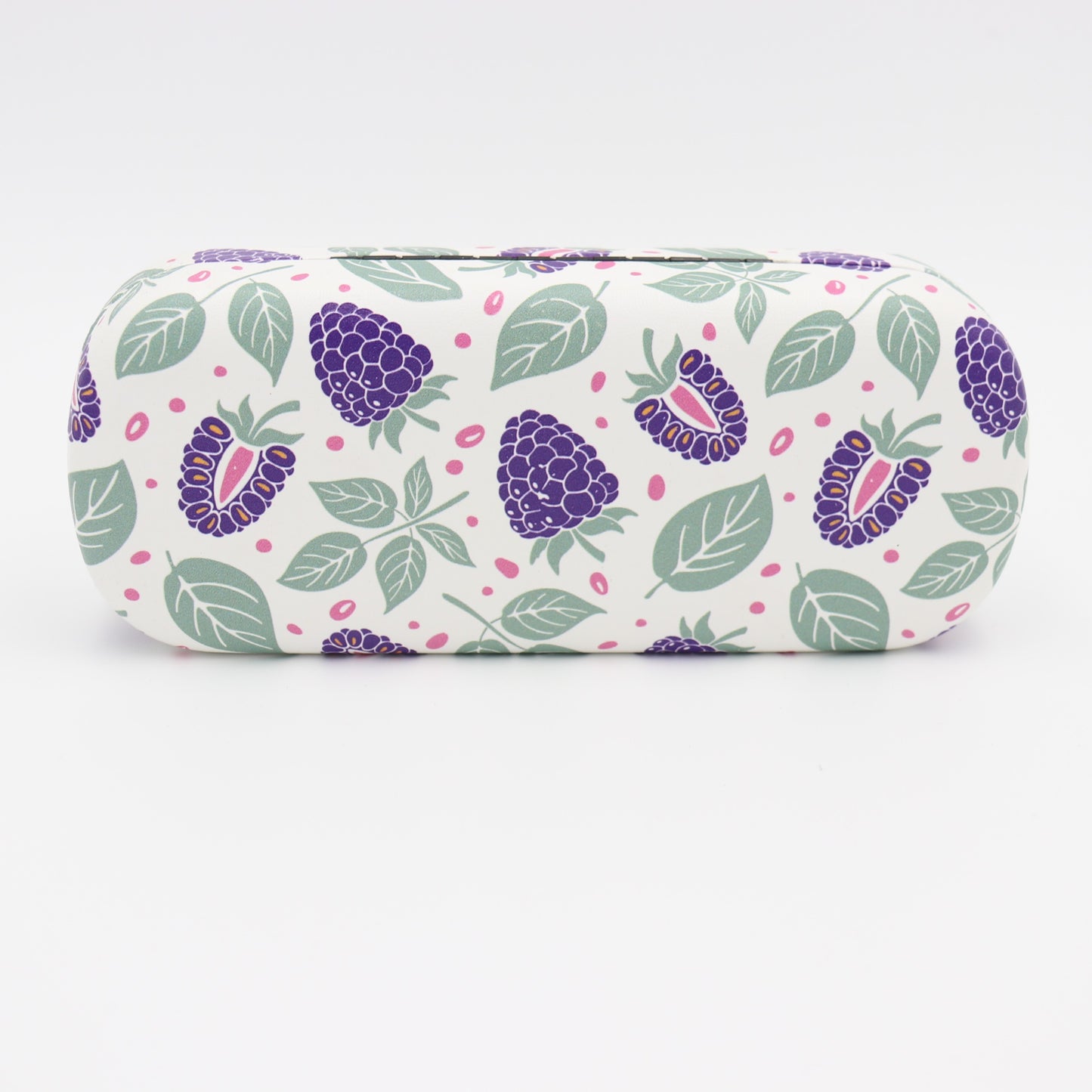 Blackberry Pattern Hard Shell Glasses Case – Fruit Eyeglass Box with Soft Lining
