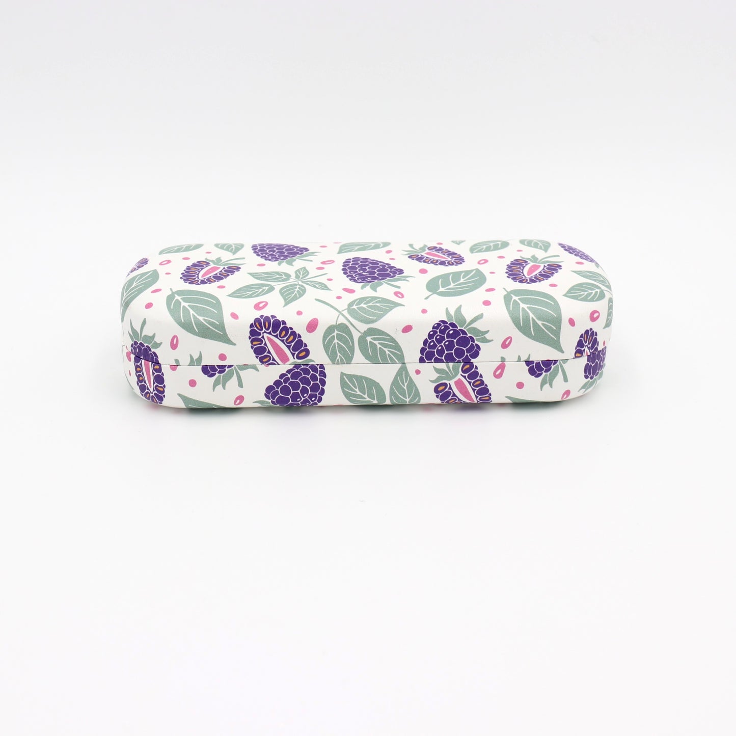 Blackberry Pattern Hard Shell Glasses Case – Fruit Eyeglass Box with Soft Lining