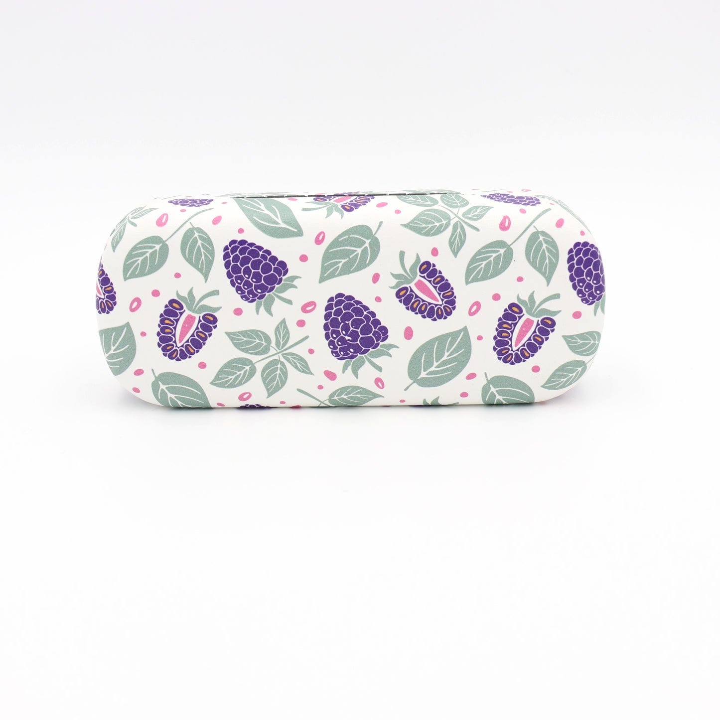 Blackberry Pattern Hard Shell Glasses Case – Fruit Eyeglass Box with Soft Lining
