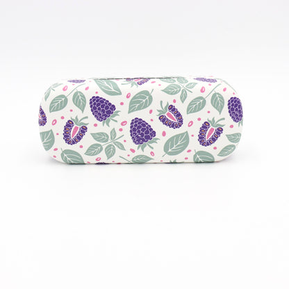 Blackberry Pattern Hard Shell Glasses Case – Fruit Eyeglass Box with Soft Lining