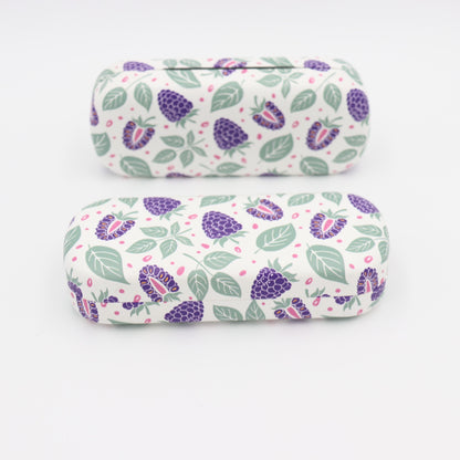 Blackberry Pattern Hard Shell Glasses Case – Fruit Eyeglass Box with Soft Lining