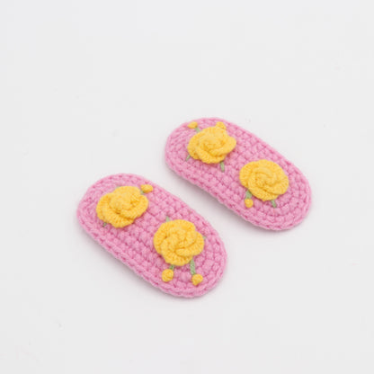 Buttercup Floral Crochet Hair Clip
