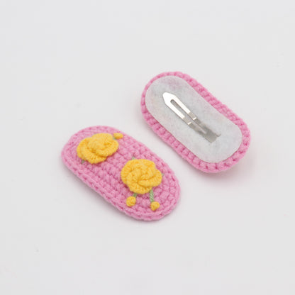 Buttercup Floral Crochet Hair Clip