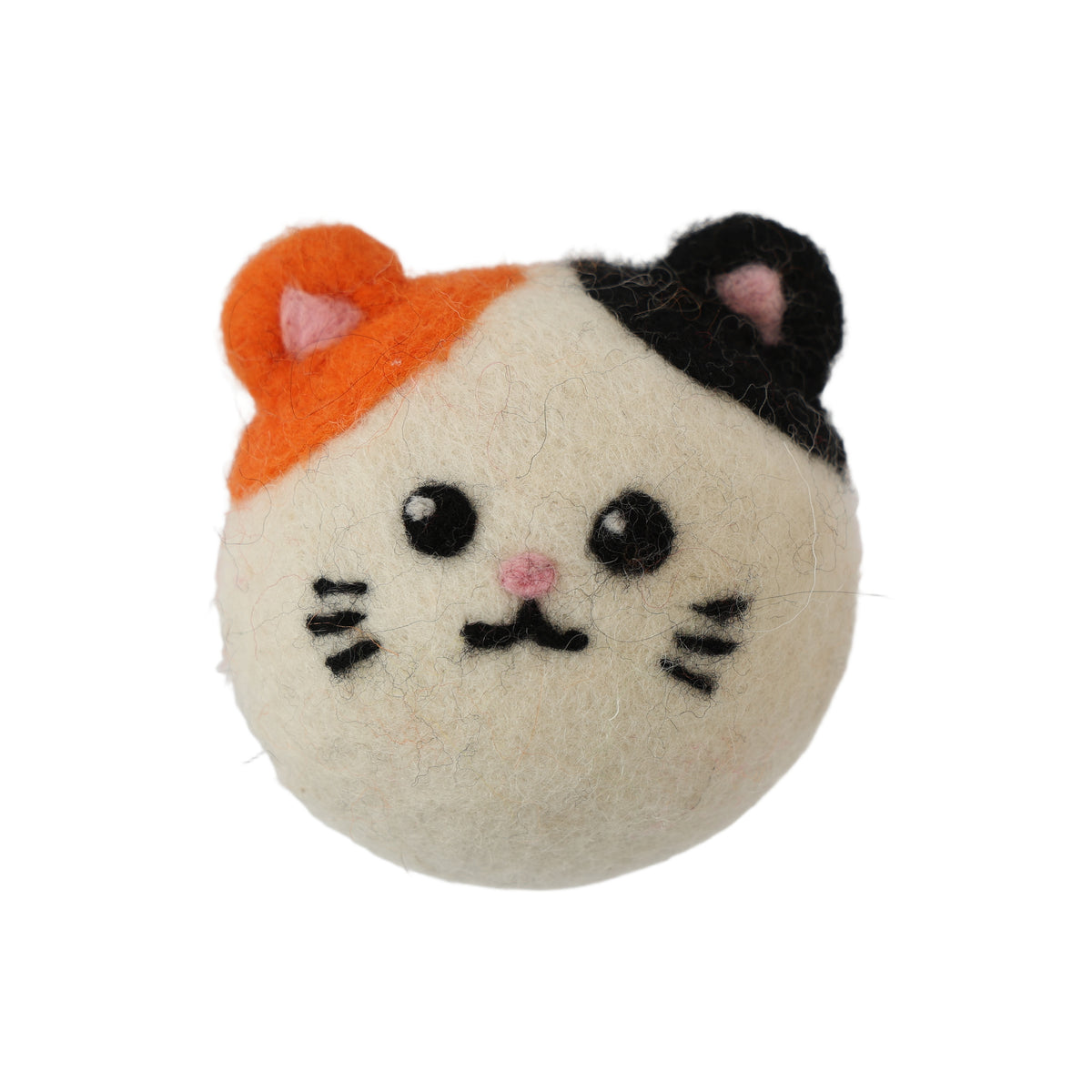 Calico Cat Wool Dryer Balls with 3D Ears – Set of 3