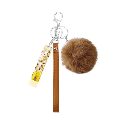 Card Grabber Pom-Pom Keychain - Long Nail Helper Tool