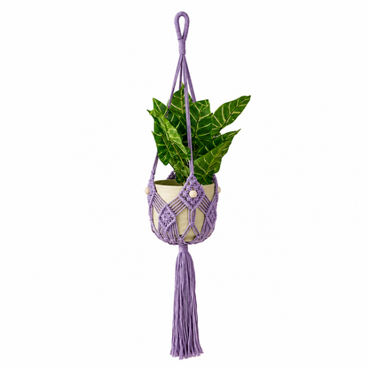 Colorful Macramé Hanging Plant Holder – Boho Planter Hanger