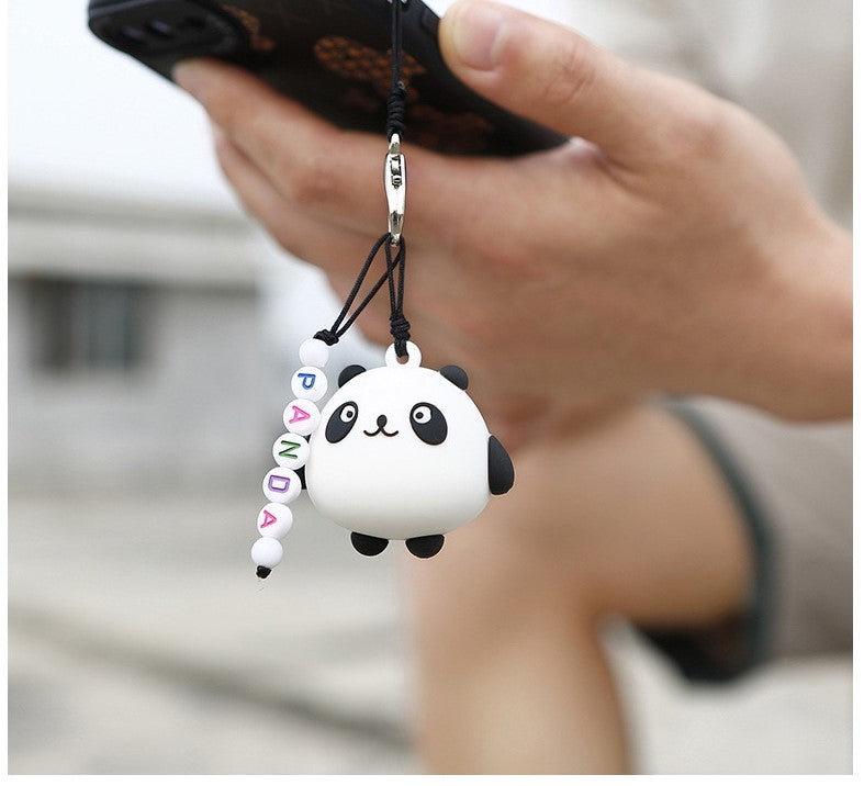 Beaded Phone Strap with Panda Charm