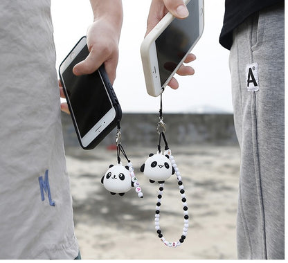 Beaded Phone Strap with Panda Charm