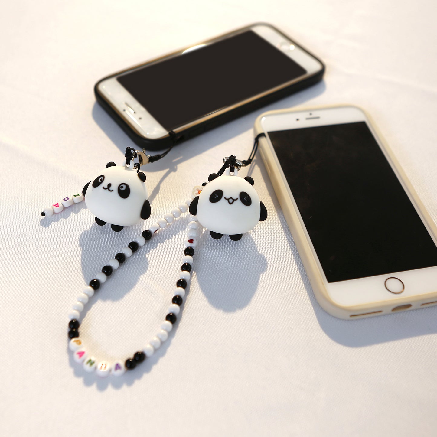 Beaded Phone Strap with Panda Charm