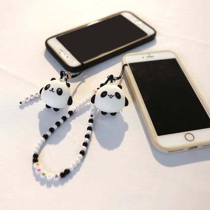 Beaded Phone Strap with Panda Charm