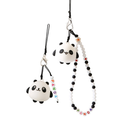 Beaded Phone Strap with Panda Charm