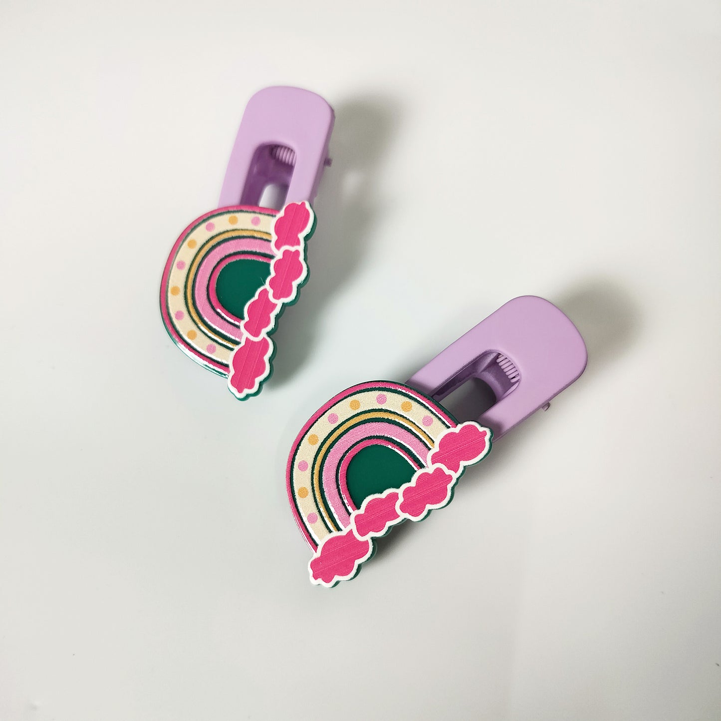 Cute Candied Rainbow Hair Clip Set of 2