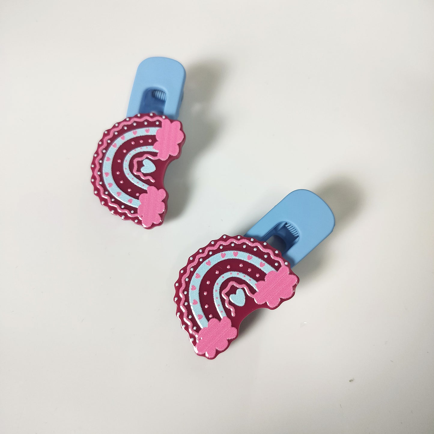 Cute Candied Rainbow Hair Clip Set of 2