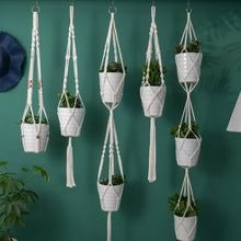 Load image into Gallery viewer, Handmade Cotton Macrame Rope Plants Hanging Pots Holder Stand Hangers Set of 5
