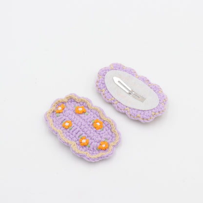 Ditsy Daisy Floral Crochet Hair Clip