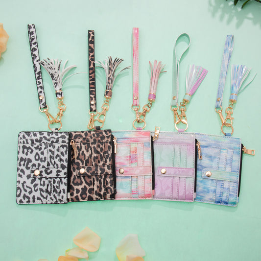 Multifunctional large Capacity Slim and Stylish Vegan Leather Wrist Card Holder Wallet