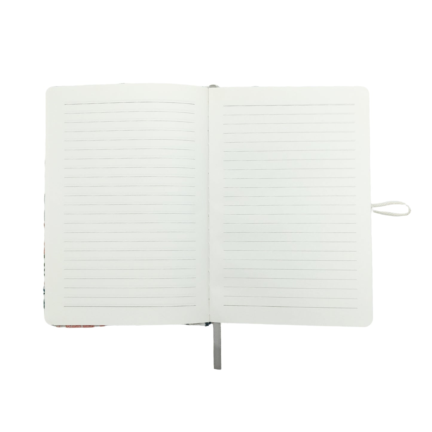 Embroidered Wildflower Blush Fabric Journal with Button Closure (Pink)