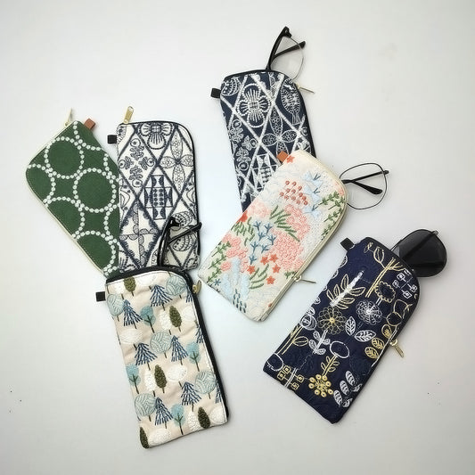 Embroidered Multi-Use Pouch – Two-Tone Reversible Design