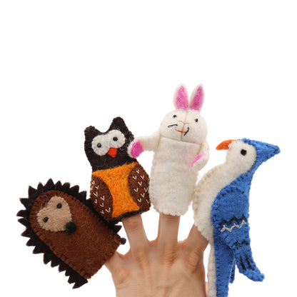 Felt Finger Puppet Toy Set with Display - Storyteller