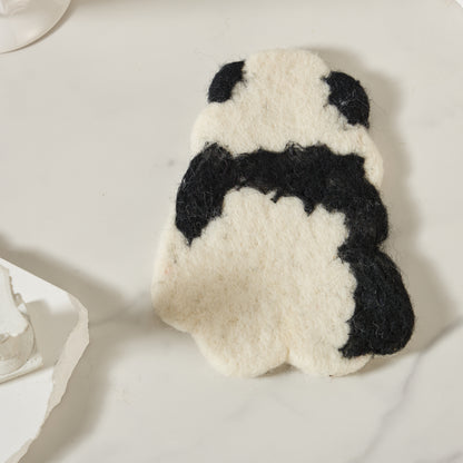 Handmade Felt Coffee Cup Mug Table  Coasters - Panda