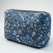 Load image into Gallery viewer, Floral Quilted Makeup Small Pouch Travel Toiletry Organizer
