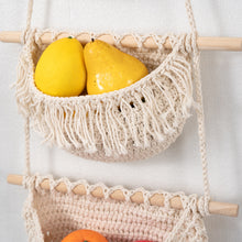 Load image into Gallery viewer, Fruits, Vegetable, Storage Organize Bag Macrame Wall Hanging
