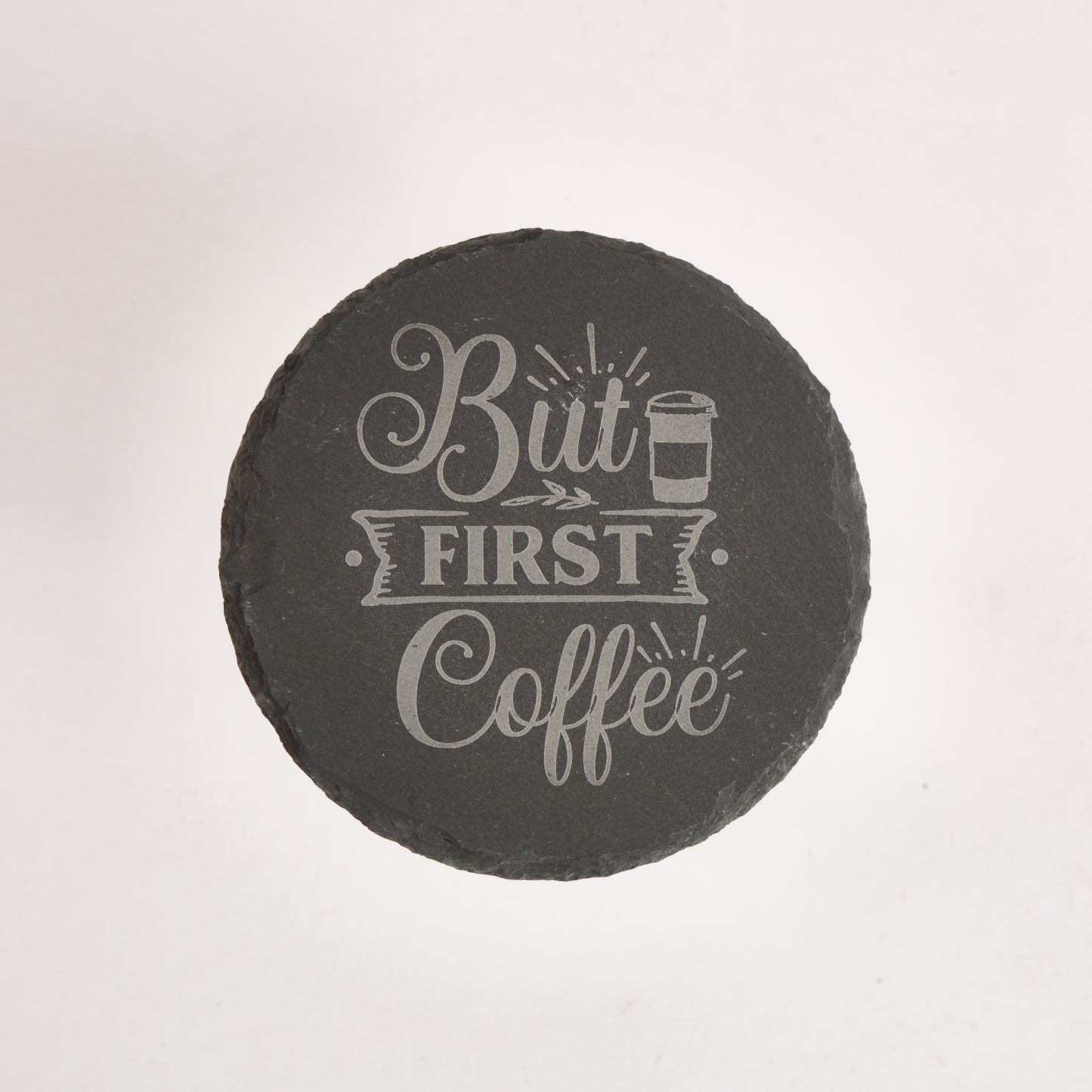 Funny Slate Coaster – Engraved Drink Coasters with Quotes | Coffee & Tea Lovers Gift