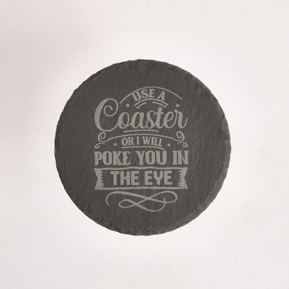 Funny Slate Coaster – Engraved Drink Coasters with Quotes | Coffee & Tea Lovers Gift