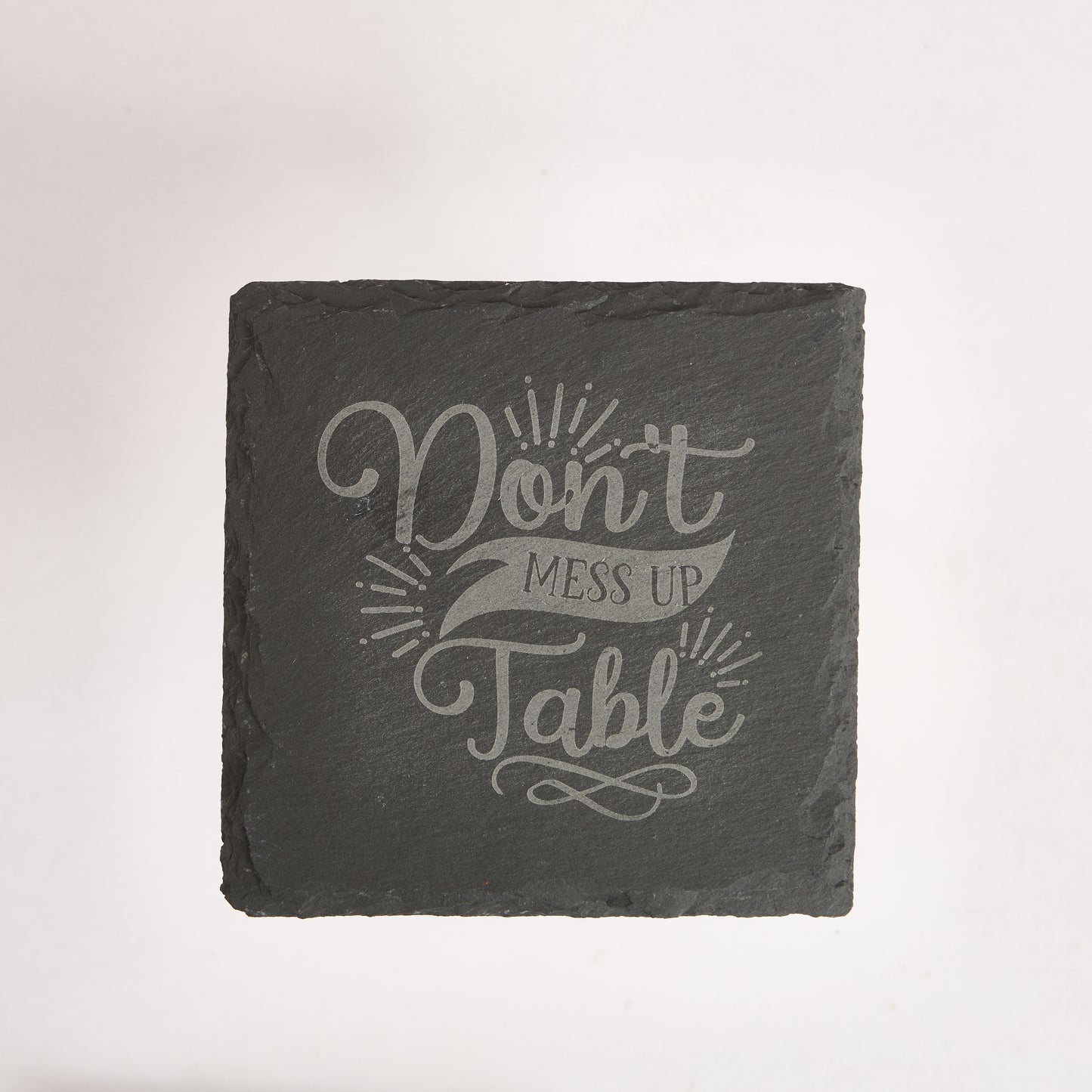 Funny Slate Coaster  – Engraved Drink Coasters with Quotes | Coffee & Tea Lovers Gift