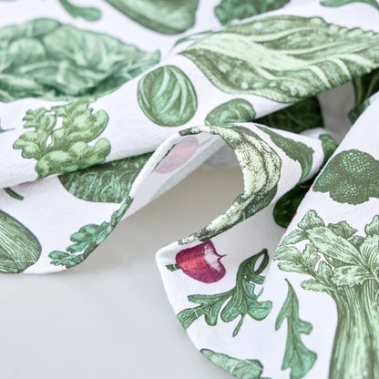 Tea Towels for a Cute Kitchen – Garden Greens (Set of 2) | 100% Cotton & Absorbent