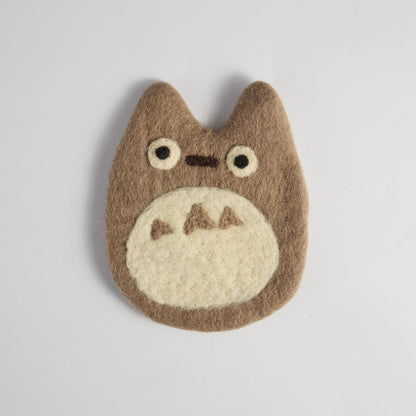 Gentle Spirit Cat Coaster – Whimsical Forest Animal Design