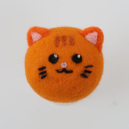 Ginger Cat Wool Dryer Balls with 3D Ears – Set of 3