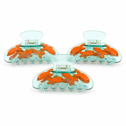 Goldfish Aquarium Hair Claw Clip – Aqua Blue