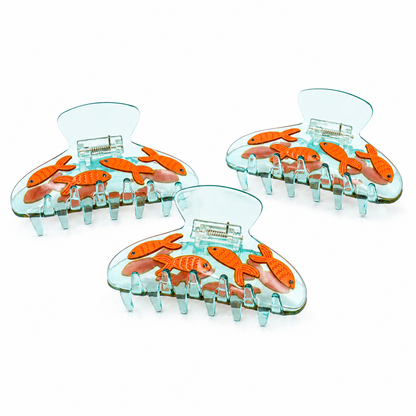 Goldfish Aquarium Hair Claw Clip – Aqua Blue