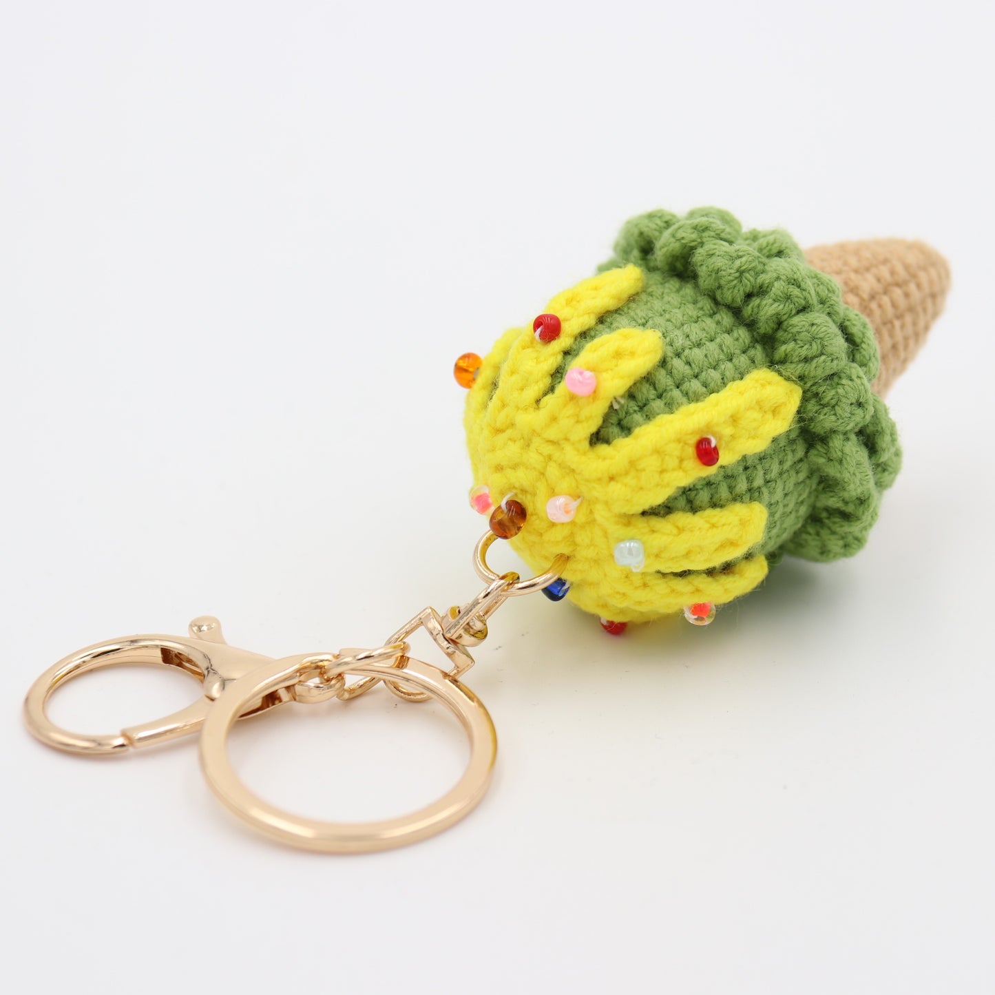 Hand-Crochet Ice Cream Keychain