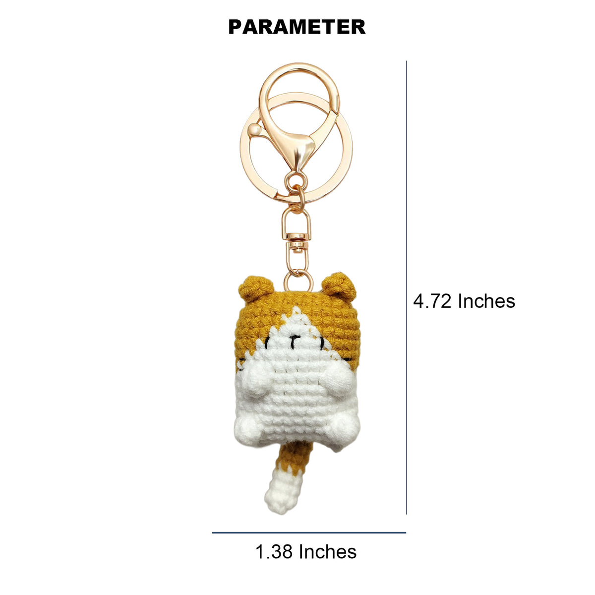 Hand-Crochet Curious Cat Keychain for that Purrfect Touch