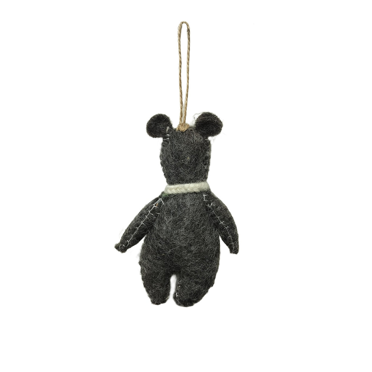 Hand-Felted Wool Bear Ornament