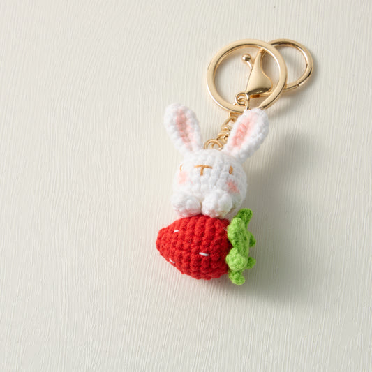 Hand-Knitted-bunny-Keychain