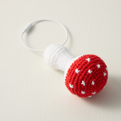 Mystical Mushroom: Hand-Knitted Keychain for Nature Lovers