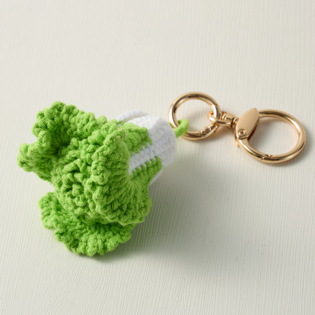 Hand-Knitted-vegetables-cabbage-Keychain