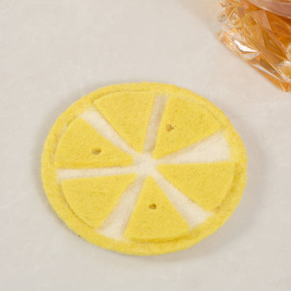 Hand-craft Wool Felt Fruits Coasters - Avocado, Apple, Kiwi, Lemon
