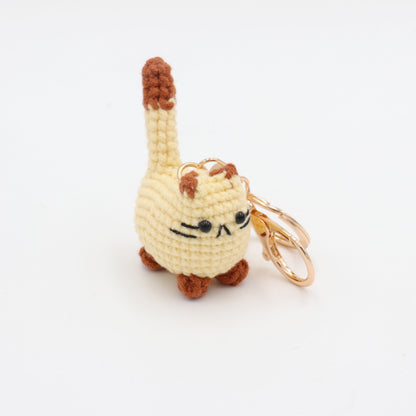Hand-crochet Butter Cat Keychain