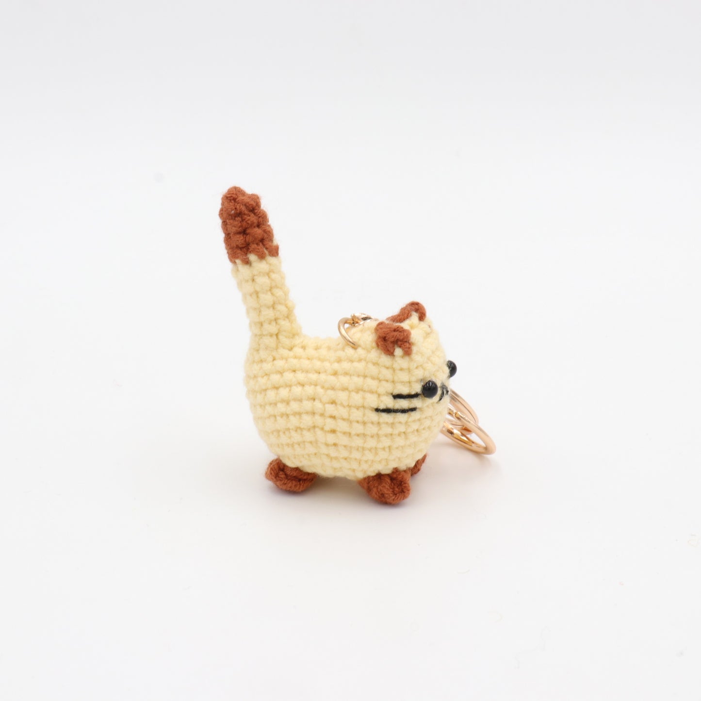 Hand-crochet Butter Cat Keychain
